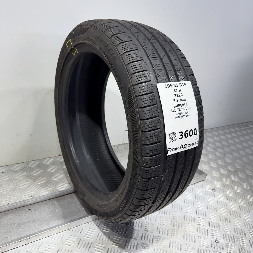 Gomma usata Superia Bluewin Uhp 195/55 R16 87H – foto 04 | Prima Gomme Superia Bluewin Uhp 195/55 R16 87H, dettaglio fotografico 4