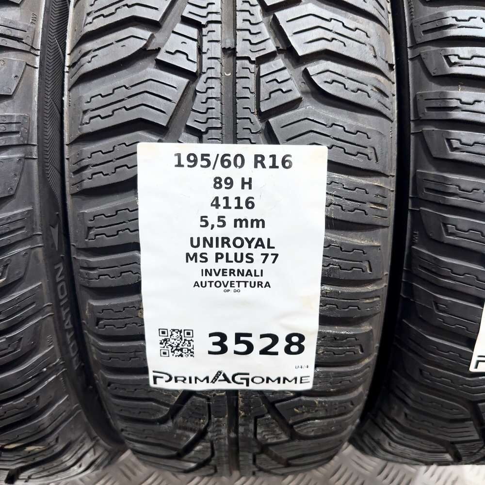 Gomme Usate 195 60 R16 89H Uniroyal MS Plus 77 79% Invernali | Gomme Usate | PrimaGomme.it UNIROYAL MS PLUS 77 195/60 R16 89H, dettaglio fotografico 5