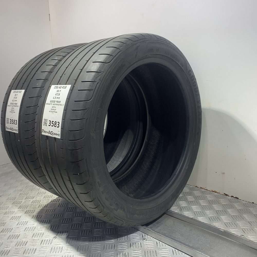 Gomme Usate 255 40 R18 95Y Good Year Eagle F1 Asymmetric 3 RunFlat Estive | Gomme Usate | PrimaGomme.it GOOD YEAR EAGLE F1 ASYMMETRIC 3 255/40 R18 95Y: fino a 300 km/h, dettaglio fotografico 5