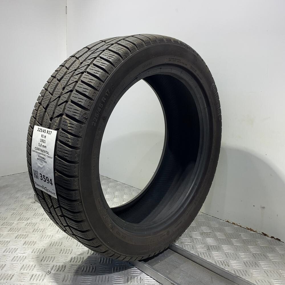 Gomma usata CONTINENTAL Contiwintercontact TS830 P 225/45 R17 91H – foto 05 | Prima Gomme CONTINENTAL Contiwintercontact TS830 P 225/45 R17 91H, dettaglio fotografico 5