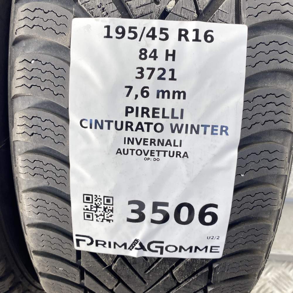 Gomme Usate 195 45 R16 84H Pirelli Cinturato Winter 98% Invernali | Gomme Usate | PrimaGomme.it PNS3506 Foto 5