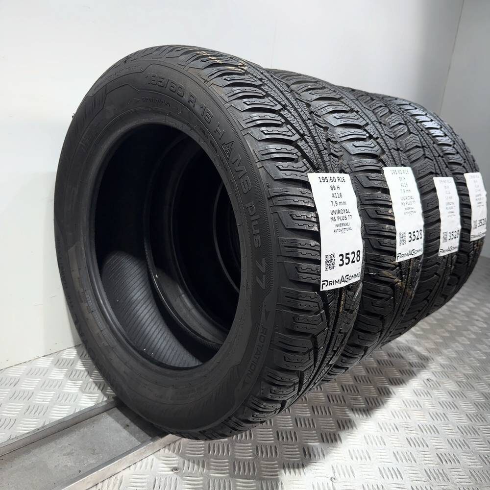 Gomme Usate 195 60 R16 89H Uniroyal MS Plus 77 79% Invernali | Gomme Usate | PrimaGomme.it UNIROYAL MS PLUS 77 195/60 R16 89H, dettaglio fotografico 6