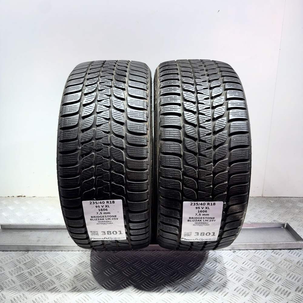 Gomme Usate 235 40 R18 95V XL Bridgestone Blizzak LM-25V 98% Invernali | Gomme Usate | PrimaGomme.it BRIDGESTONE Blizzak LM-25V 235/40 R18 95V, dettaglio fotografico 9