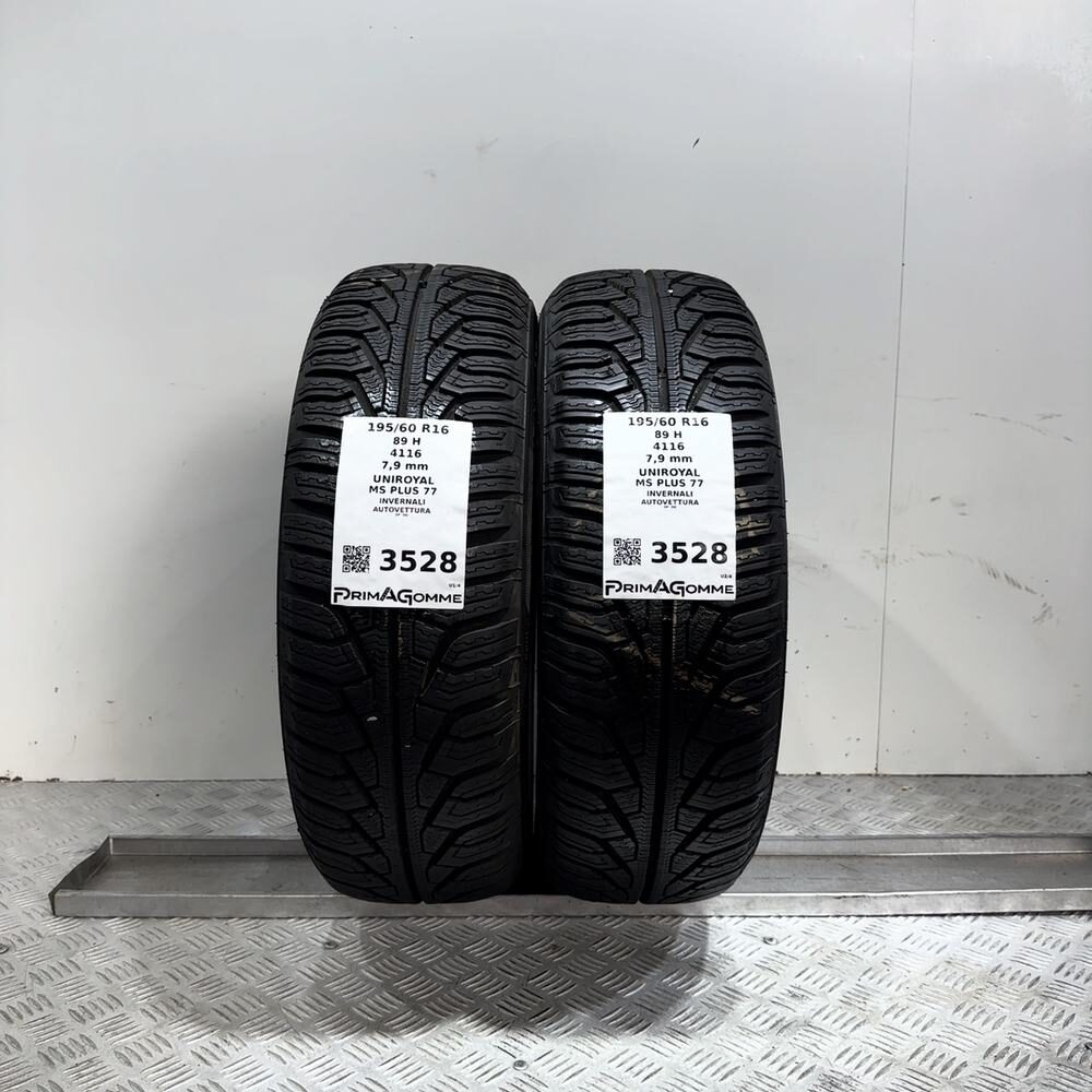 Gomme Usate 195 60 R16 89H Uniroyal MS Plus 77 79% Invernali | Gomme Usate | PrimaGomme.it UNIROYAL MS PLUS 77 195/60 R16 89H, dettaglio fotografico 9