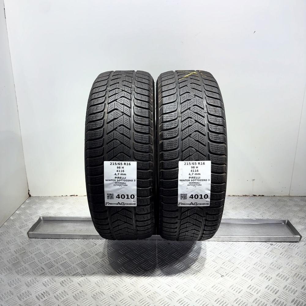 Gomme Usate 215 65 R16 98H Pirelli Winter Sottozero 3 Invernali | Gomme Usate | PrimaGomme.it Gomme usate PIRELLI Winter Sottozero 3 215/65 R16 98H