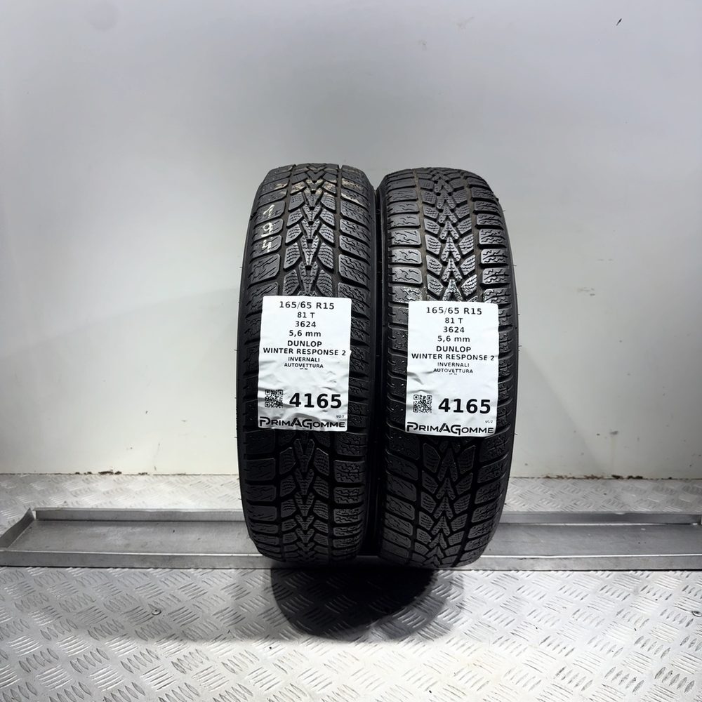 Gomme usate DUNLOP Winter Response 2 165/65 R15 81T | Prima Gomme Gomme usate DUNLOP Winter Response 2 165/65 R15 81T