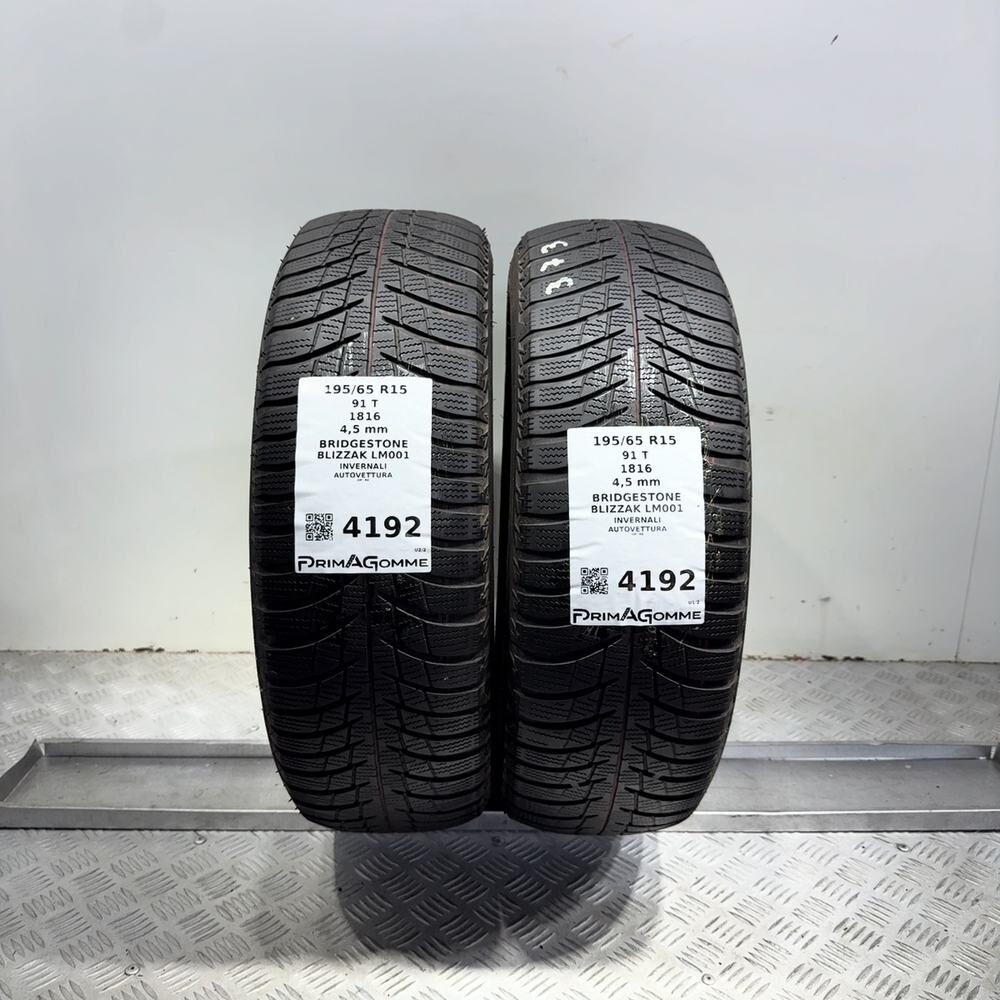 Gomme usate BRIDGESTONE Blizzak LM001 195/65 R15 91T | Prima Gomme Gomme usate BRIDGESTONE Blizzak LM001 195/65 R15 91T