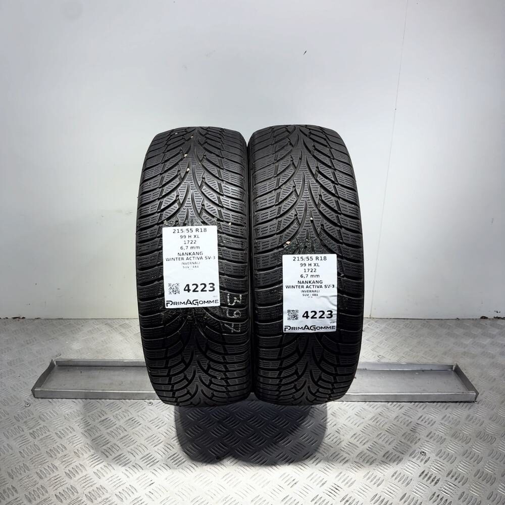 Gomme Usate 215 55 R18 99H XL Nankang Winter Activa SV-3 96% Invernali | Gomme Usate | PrimaGomme.it Gomme usate NANKANG Winter Activa SV-3 215/55 R18 99H
