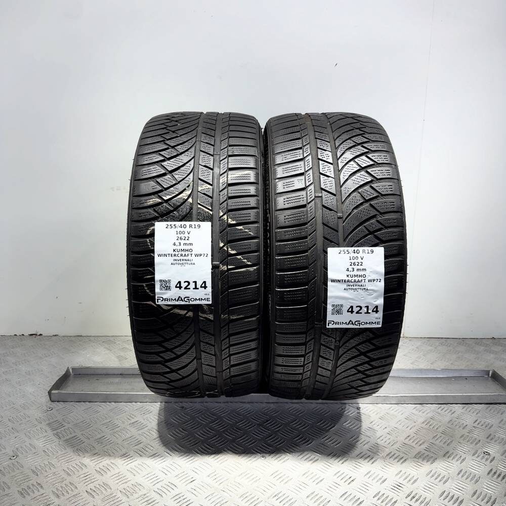 Gomme Usate 255 40 R19 100V Kumho Wintercraft WP72 Invernali | Gomme Usate | PrimaGomme.it Gomme usate Kumho Wintercraft WP72 255/40 R19 100V