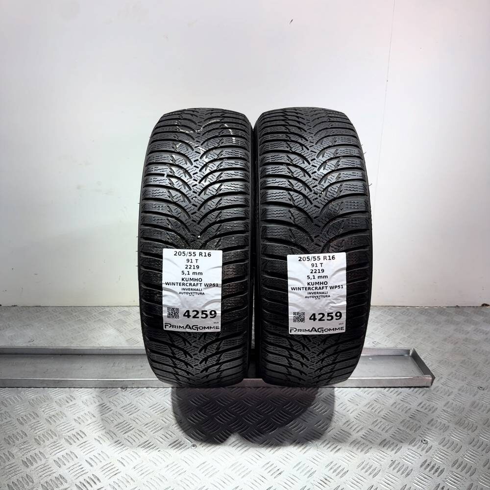 Gomme usate Kumho Wintercraft WP51 205/55 R16 91T | Prima Gomme Gomme usate Kumho Wintercraft WP51 205/55 R16 91T
