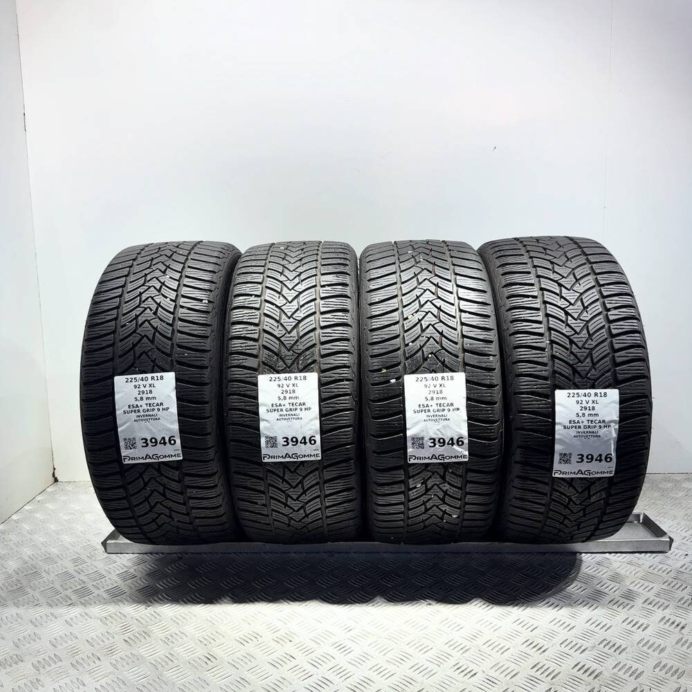 Gomme Usate 225 40 R18 92V XL Esa+ Tecar Super Grip 9 HP 83% Invernali | Gomme Usate | PrimaGomme.it Gomme usate ESA+ TECAR Super Grip 9 HP 225/40 R18 92V