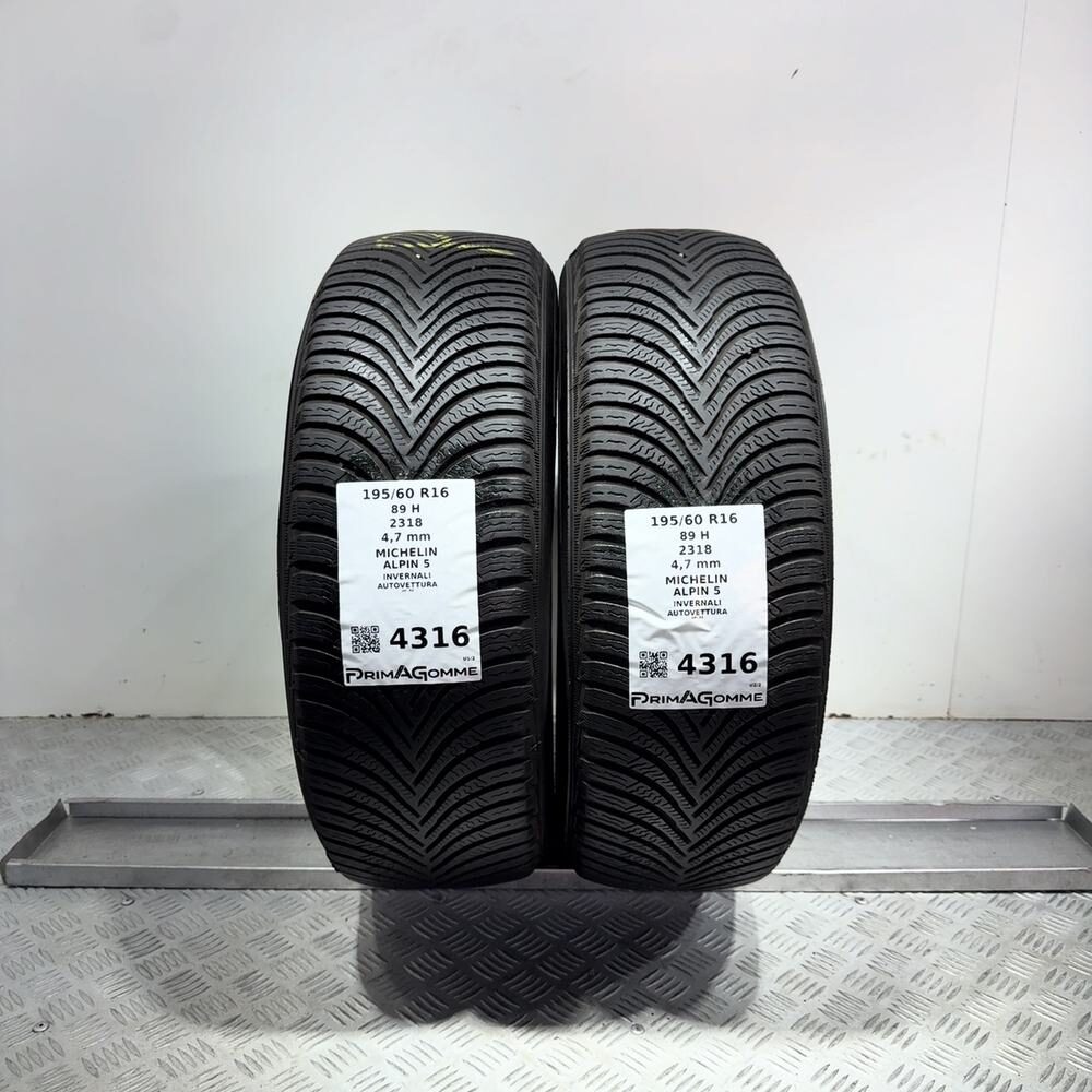Gomme usate MICHELIN Alpin 5 195/60 R16 89H | Prima Gomme Gomme usate MICHELIN Alpin 5 195/60 R16 89H