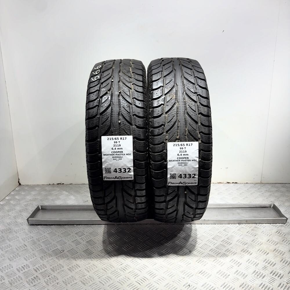 Gomme usate COOPER Weather-Master WSC 215/65 R17 99T | Prima Gomme Gomme usate COOPER Weather-Master WSC 215/65 R17 99T