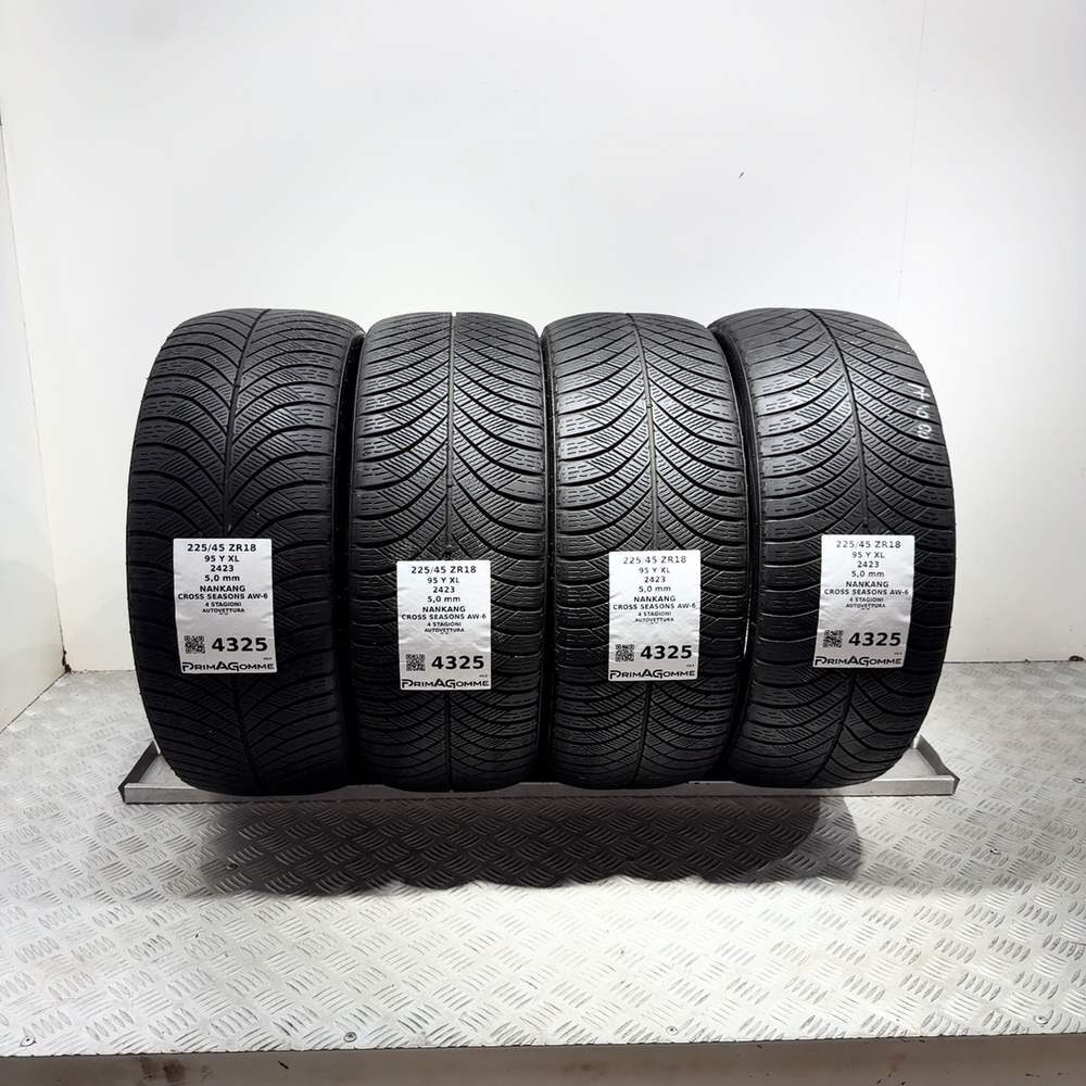 Gomme Usate 225 45 ZR18 95Y XL Nankang Cross Seasons AW-6 71% 4 Stagioni | Gomme Usate | PrimaGomme.it Gomme usate NANKANG Cross Seasons AW-6 225/45 ZR18 95Y: fino a 300 km/h