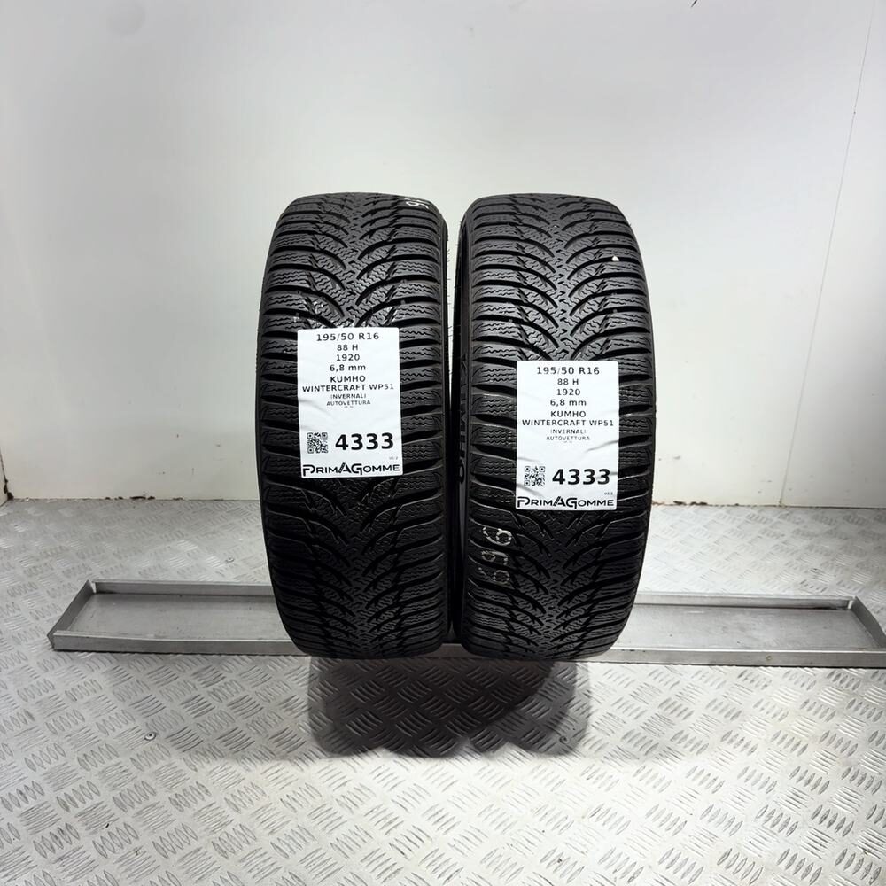 Gomme usate Kumho Wintercraft WP51 195/50 R16 88H | Prima Gomme Gomme usate Kumho Wintercraft WP51 195/50 R16 88H