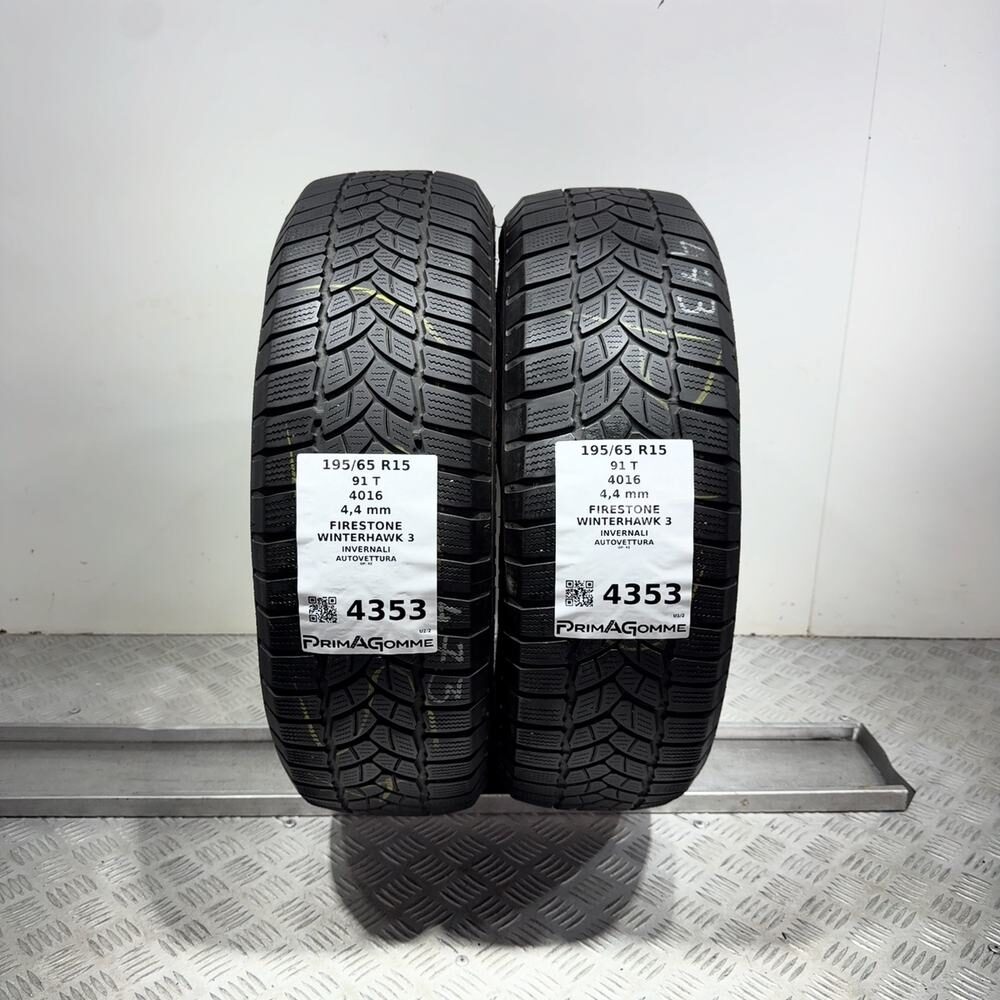 Gomme usate FIRESTONE Winterhawk 3 195/65 R15 91T | Prima Gomme Gomme usate FIRESTONE Winterhawk 3 195/65 R15 91T