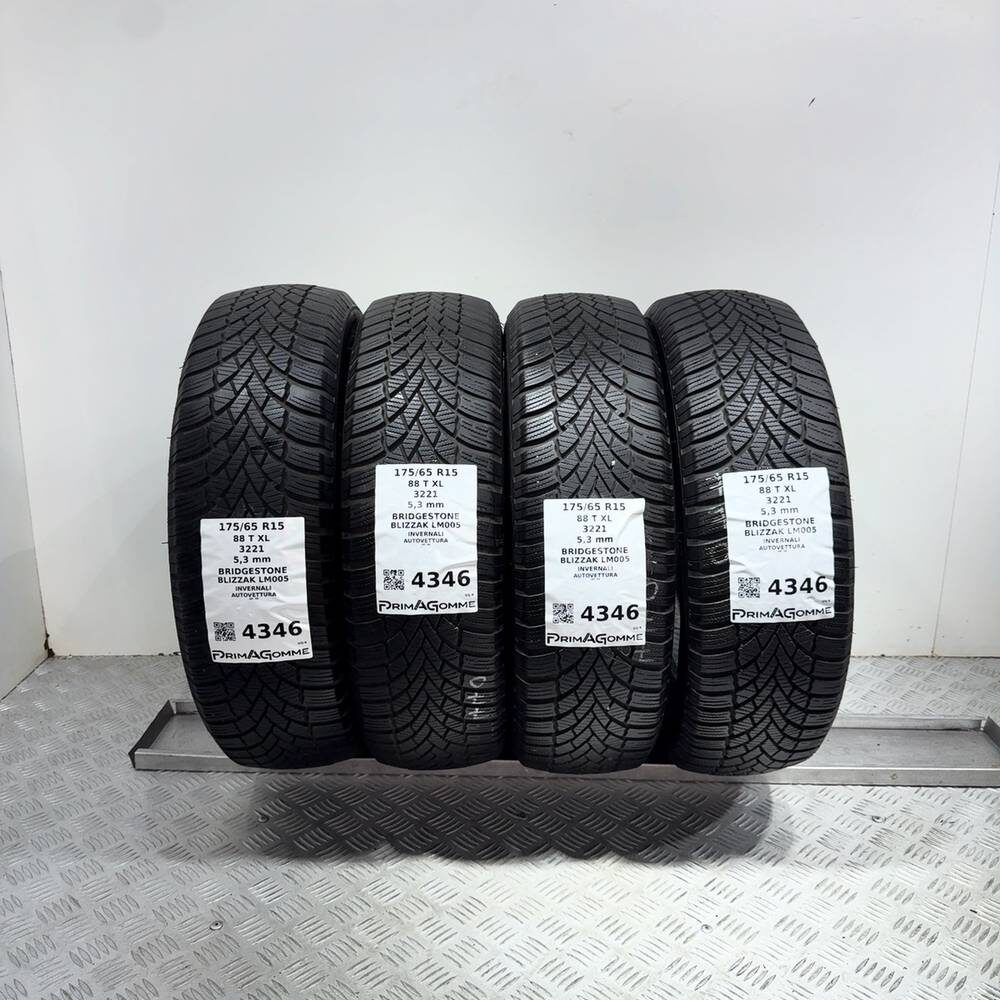 Gomme Usate 175 65 R15 88T XL Bridgestone Blizzak LM005 76% Invernali | Gomme Usate | PrimaGomme.it Gomme usate BRIDGESTONE Blizzak LM005 175/65 R15 88T