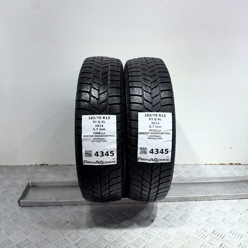 Gomme Usate 165 70 R13 XL 83Q Pirelli Winter Snowcontrol 81% Invernali | Gomme Usate | PrimaGomme.it Gomme usate PIRELLI Winter Snowcontrol 165/70 R13 83Q