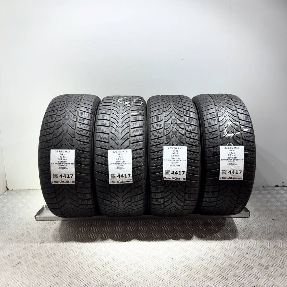 Gomme Usate 225 50 R17 94H Dunlop SP Winter Sport 4D RunFlat Invernali | Gomme Usate | PrimaGomme.it Gomme usate DUNLOP SP Winter Sport 4D 225/50 R17 94H