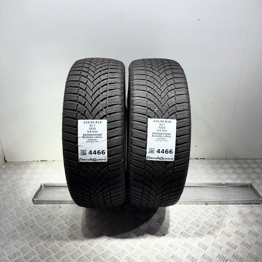 Gomme Usate 215 50 R19 93T Bridgestone Blizzak LM005 80% Invernali | Gomme Usate | PrimaGomme.it Gomme usate BRIDGESTONE Blizzak LM005 215/50 R19 93T