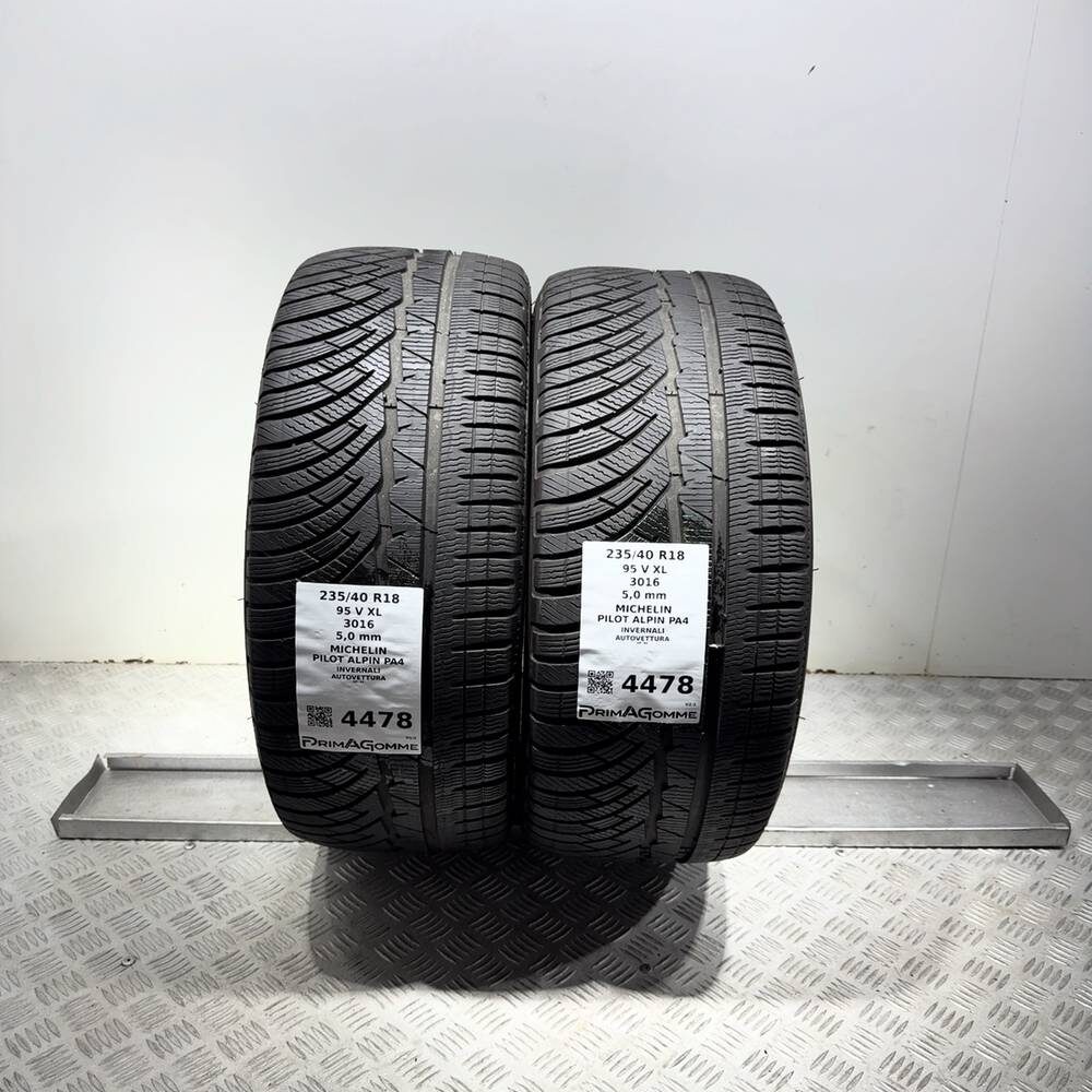 Gomme Usate 235 40 R18 95V XL Michelin Pilot Alpin PA4 71% Invernali | Gomme Usate | PrimaGomme.it Gomme usate MICHELIN PILOT ALPIN PA4 235/40 R18 95V