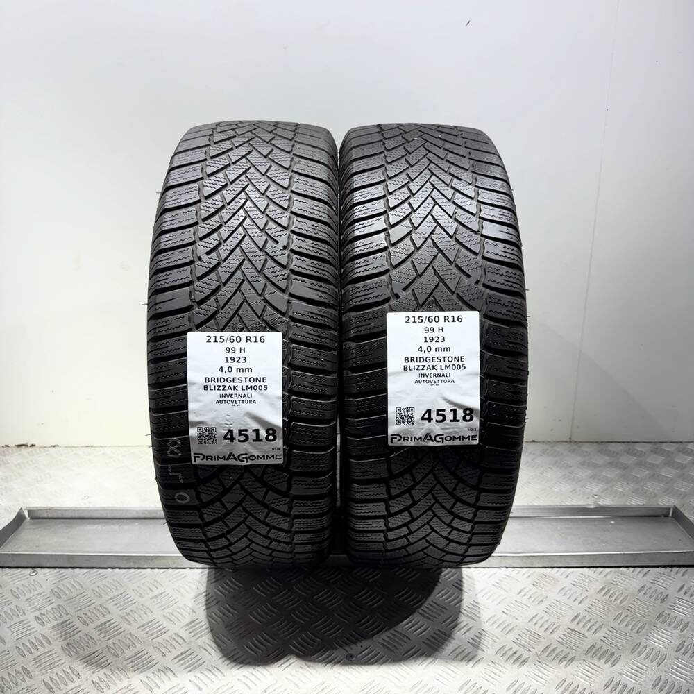 Gomme Usate 215 60 R16 99H Bridgestone Blizzak LM005 Invernali | Gomme Usate | PrimaGomme.it Gomme usate BRIDGESTONE Blizzak LM005 215/60 R16 99H