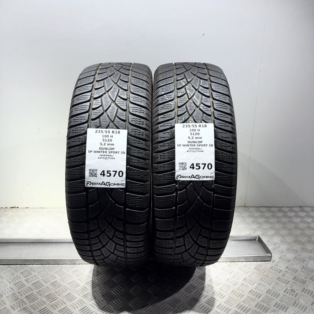 Gomme Usate 235 55 R18 100H Dunlop SP Winter Sport 3D 74% Invernali | Gomme Usate | PrimaGomme.it Gomme usate DUNLOP SP Winter Sport 3D 235/55 R18 100H