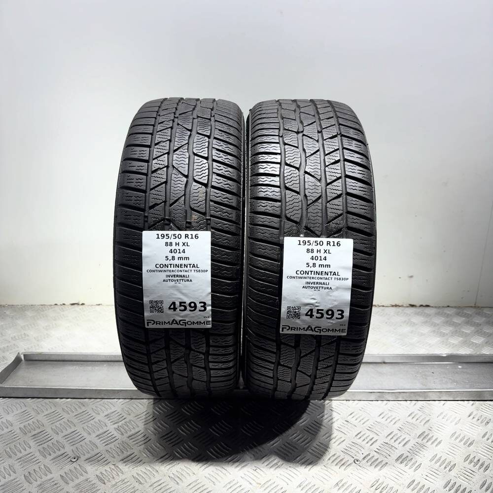 Gomme Usate 195 50 R16 88H XL Continental Contiwintercontact TS830P Invernali | Gomme Usate | PrimaGomme.it Gomme usate CONTINENTAL ContiWinterContact TS830P 195/50 R16 88H