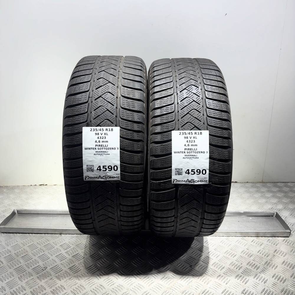 Gomme Usate 235 45 R18 98V XL Pirelli Winter Sottozero 3 Invernali | Gomme Usate | PrimaGomme.it Gomme usate PIRELLI Winter Sottozero 3 235/45 R18 98V