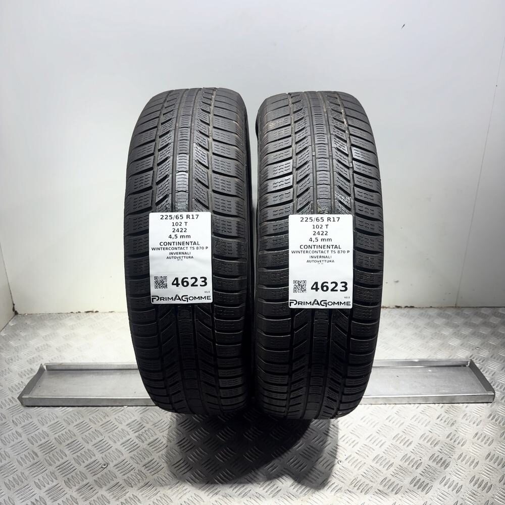 Gomme Usate 225 65 R17 102T Continental Wintercontact TS 870 P Invernali | Gomme Usate | PrimaGomme.it Gomme usate CONTINENTAL Wintercontact TS 870 P 225/65 R17 102T