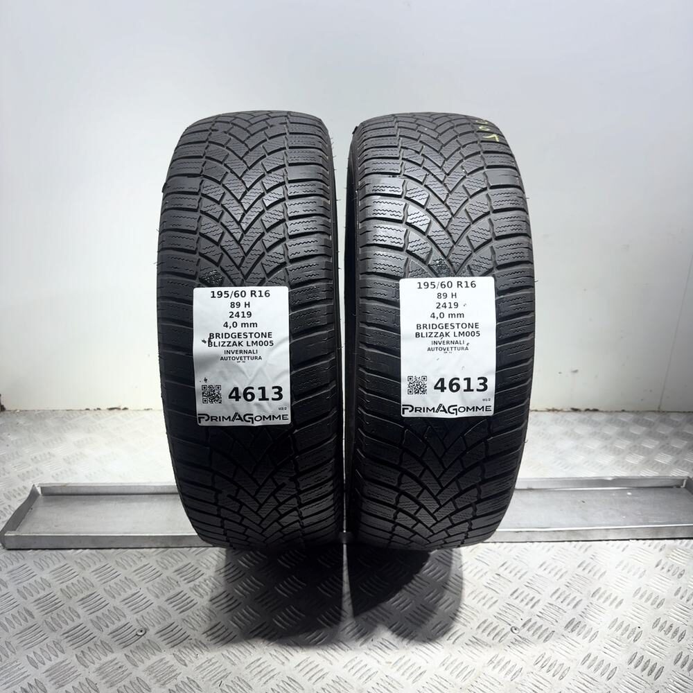 Gomme Usate 195 60 R16 89H Bridgestone Blizzak LM005 Invernali | Gomme Usate | PrimaGomme.it Gomme usate BRIDGESTONE Blizzak LM005 195/60 R16 89H