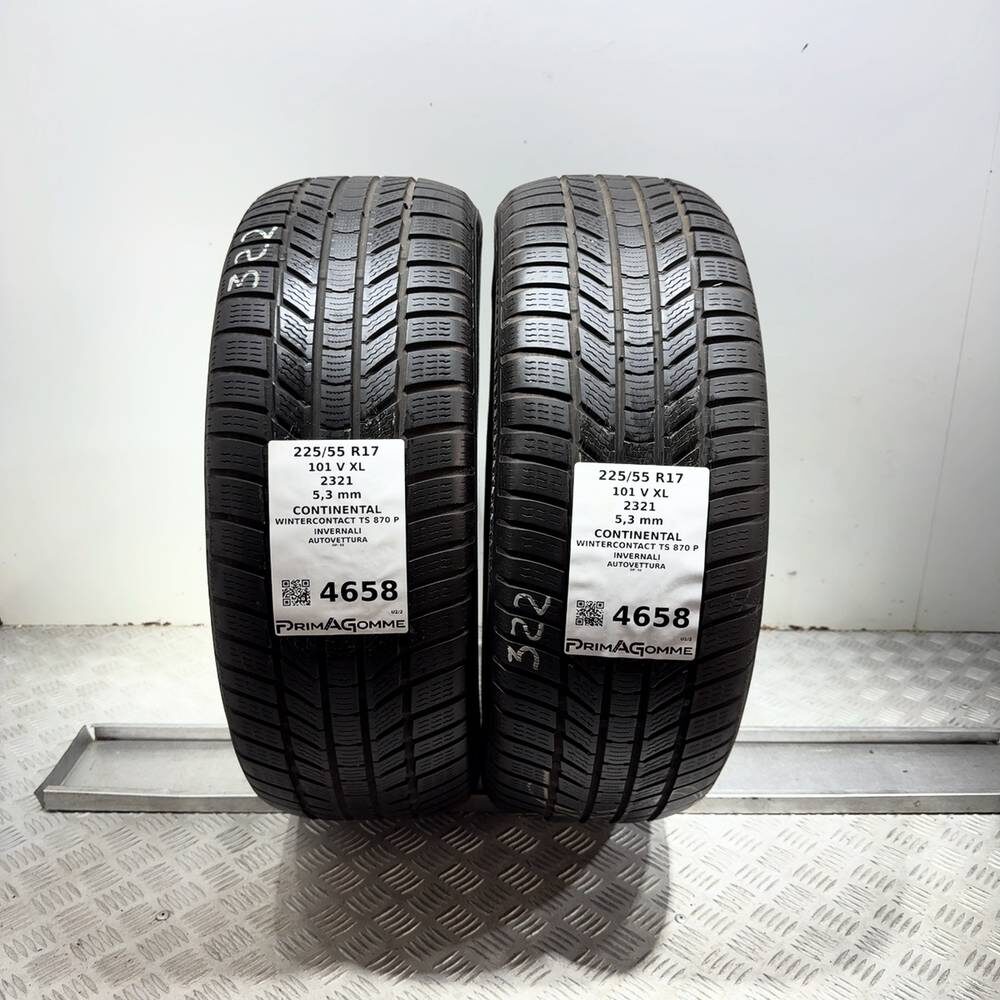 Gomme Usate 225 55 R17 101V XL Continental Wintercontact TS 870 P 76% Invernali | Gomme Usate | PrimaGomme.it Gomme usate CONTINENTAL Wintercontact TS 870 P 225/55 R17 101V