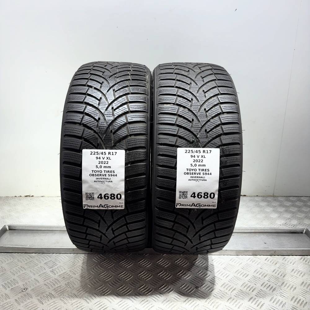 Gomme Usate 225 45 R17 94V XL Toyo Tires Observe S944 71% Invernali | Gomme Usate | PrimaGomme.it Gomme usate TOYO TIRES Observe S944 225/45 R17 94V