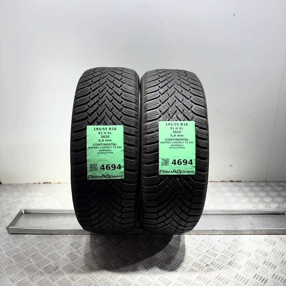 Gomme Usate 195 55 R16 91H XL Continental Winter Contact TS 860 77% Invernali | Gomme Usate | PrimaGomme.it Gomme usate CONTINENTAL Winter Contact TS 860 195/55 R16 91H