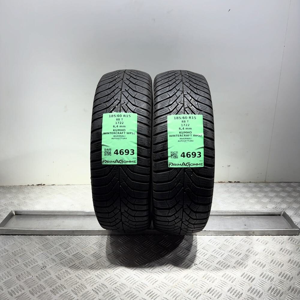 Gomme Usate 185 60 R15 88T Kumho Wintercraft WP52 91% Invernali | Gomme Usate | PrimaGomme.it Gomme usate Kumho Wintercraft WP52 185/60 R15 88T