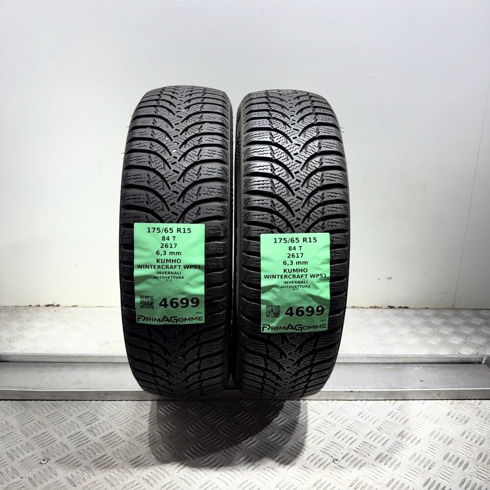 Gomme Usate 175 65 R15 84T Kumho Wintercraft WP51 90% Invernali | Gomme Usate | PrimaGomme.it Gomme usate Kumho Wintercraft WP51 175/65 R15 84T