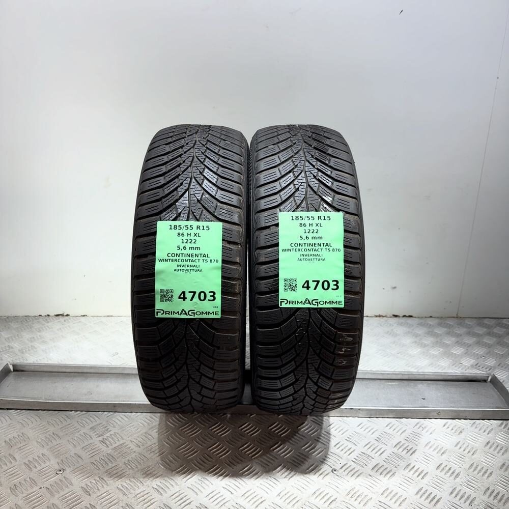 Gomme Usate 185 55 R15 86H XL Continental Wintercontact TS 870 80% Invernali | Gomme Usate | PrimaGomme.it Gomme usate CONTINENTAL Wintercontact TS 870 185/55 R15 86H