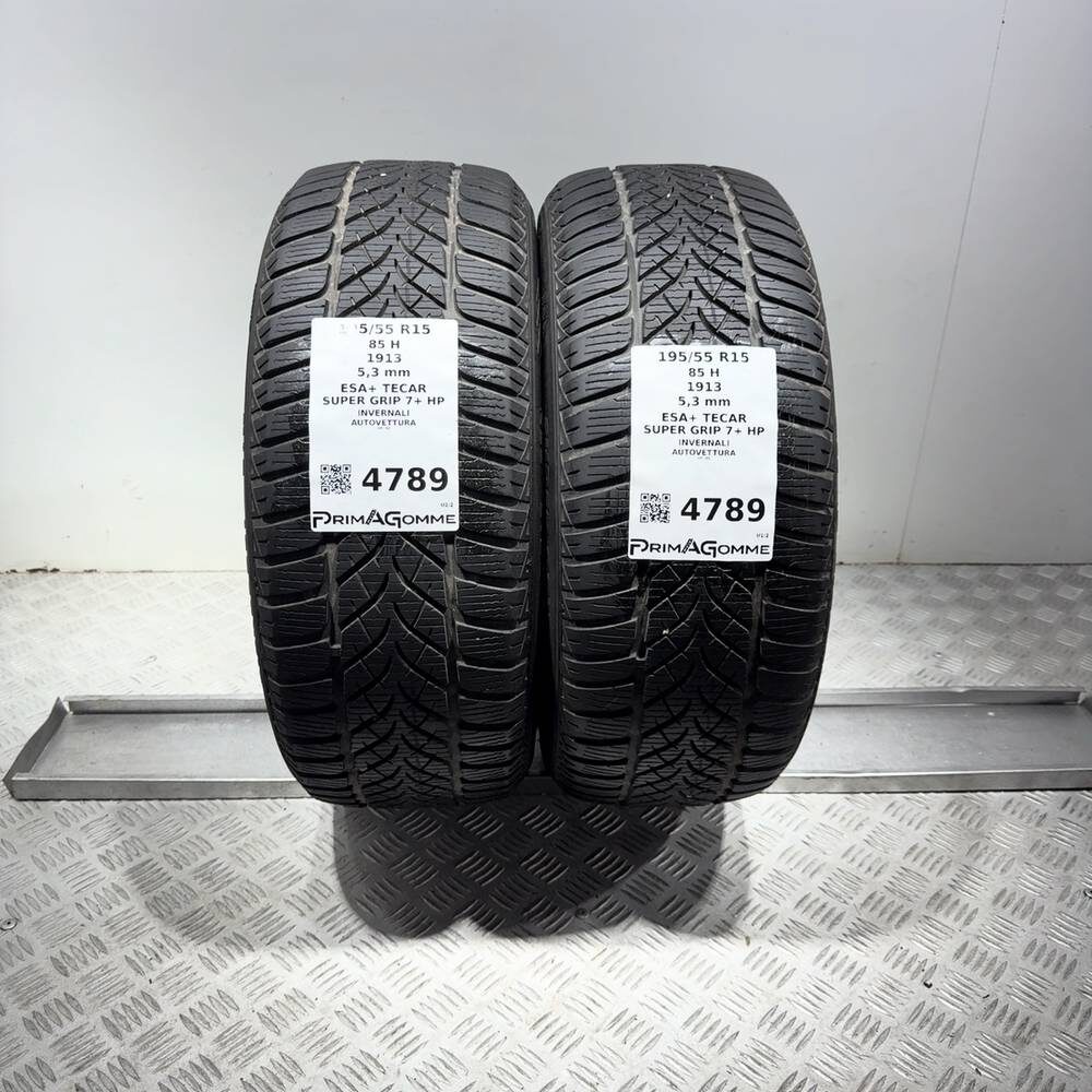 Gomme Usate 195 55 R15 85H Esa+ Tecar Super Grip 7+ HP 76% Invernali | Gomme Usate | PrimaGomme.it Gomme usate ESA+ TECAR Super Grip 7+ HP 195/55 R15 85H
