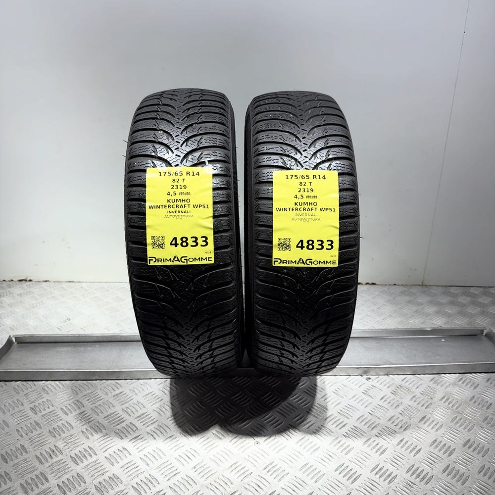 Gomme usate Kumho Wintercraft WP51 175/65 R14 82T | Prima Gomme Gomme usate Kumho Wintercraft WP51 175/65 R14 82T