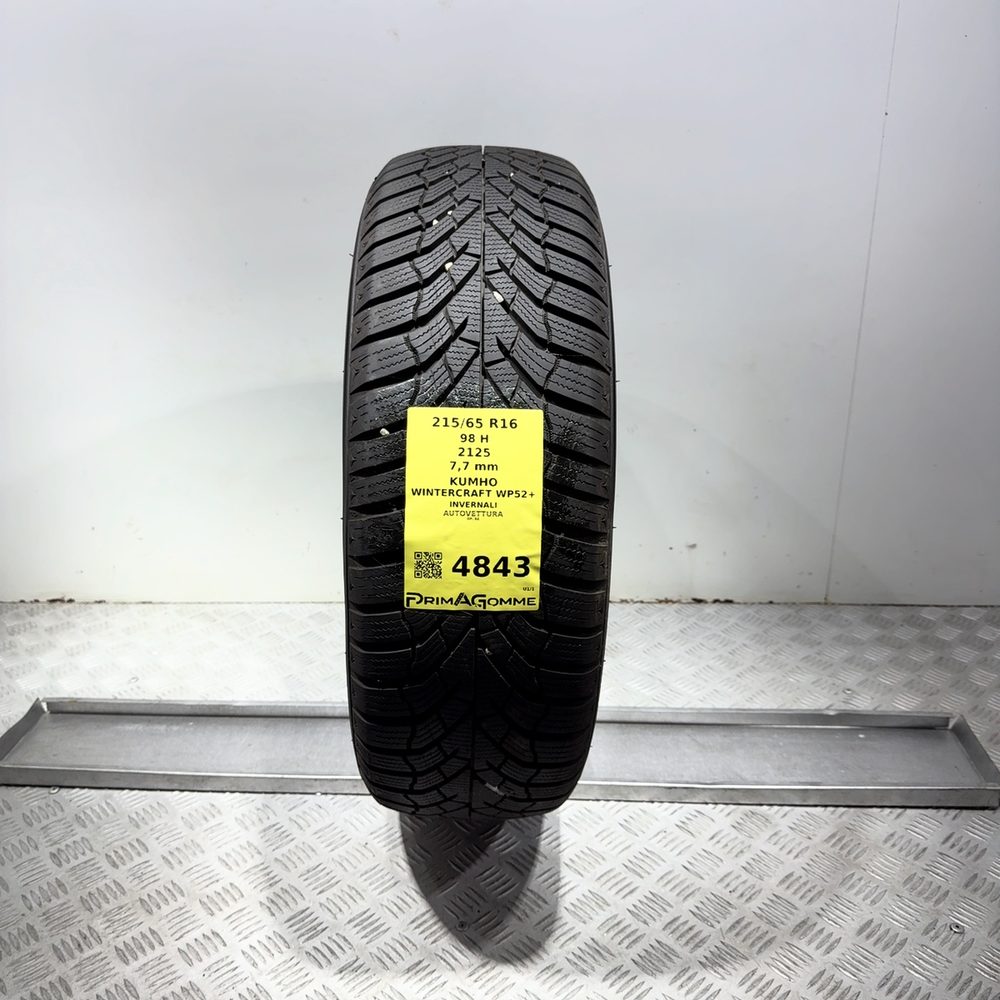 Gomma usata Kumho Wintercraft WP52+ 215/65 R16 98H | Prima Gomme Gomma usata Kumho Wintercraft WP52+ 215/65 R16 98H