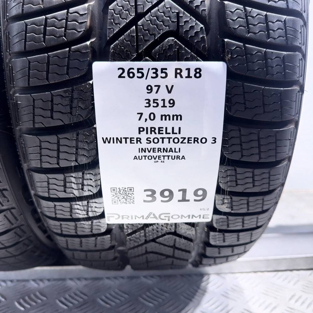 Gomme usate PIRELLI Winter Sottozero 3 265/35 R18 97V – foto 03 | Prima Gomme PIRELLI Winter Sottozero 3 265/35 R18 97V, dettaglio fotografico 3