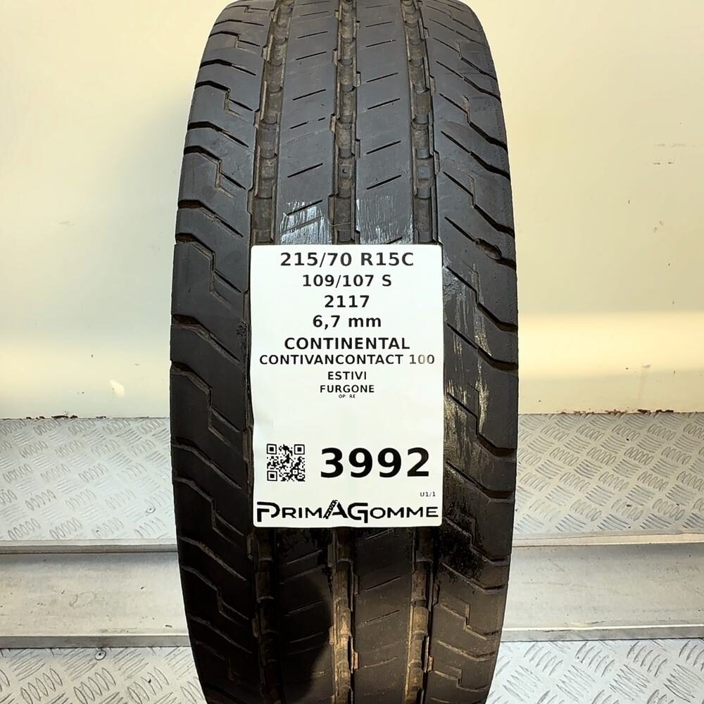 Gomma Usata 215 70 R15C 109/107S Continental Contivancontact 100 96% Estivo | Gomme Usate | PrimaGomme.it CONTINENTAL ContiVanContact 100 215/70 R15C 109/107S, dettaglio fotografico 3