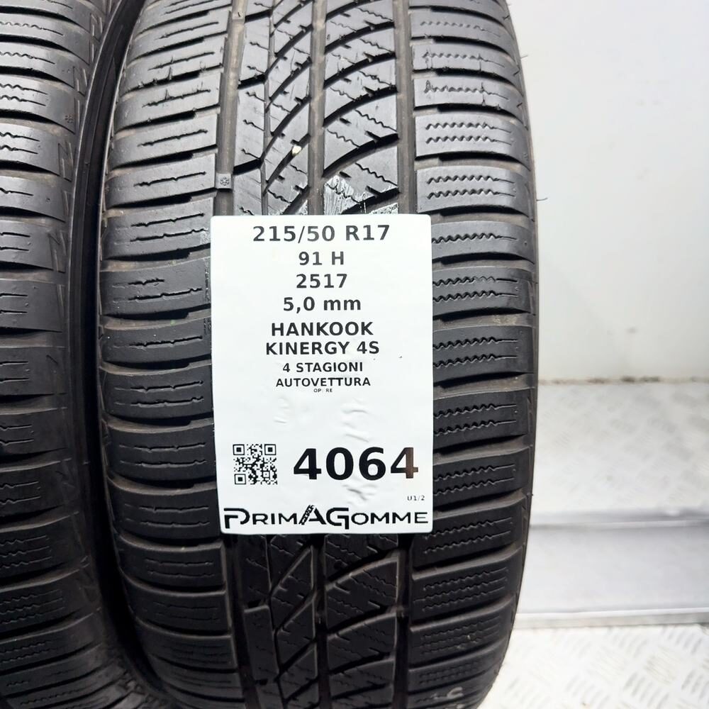 Gomme Usate 215 50 R17 91H Hankook Kinergy 4S 71% 4 Stagioni | Gomme Usate | PrimaGomme.it HANKOOK KINERGY 4S 215/50 R17 91H, dettaglio fotografico 3