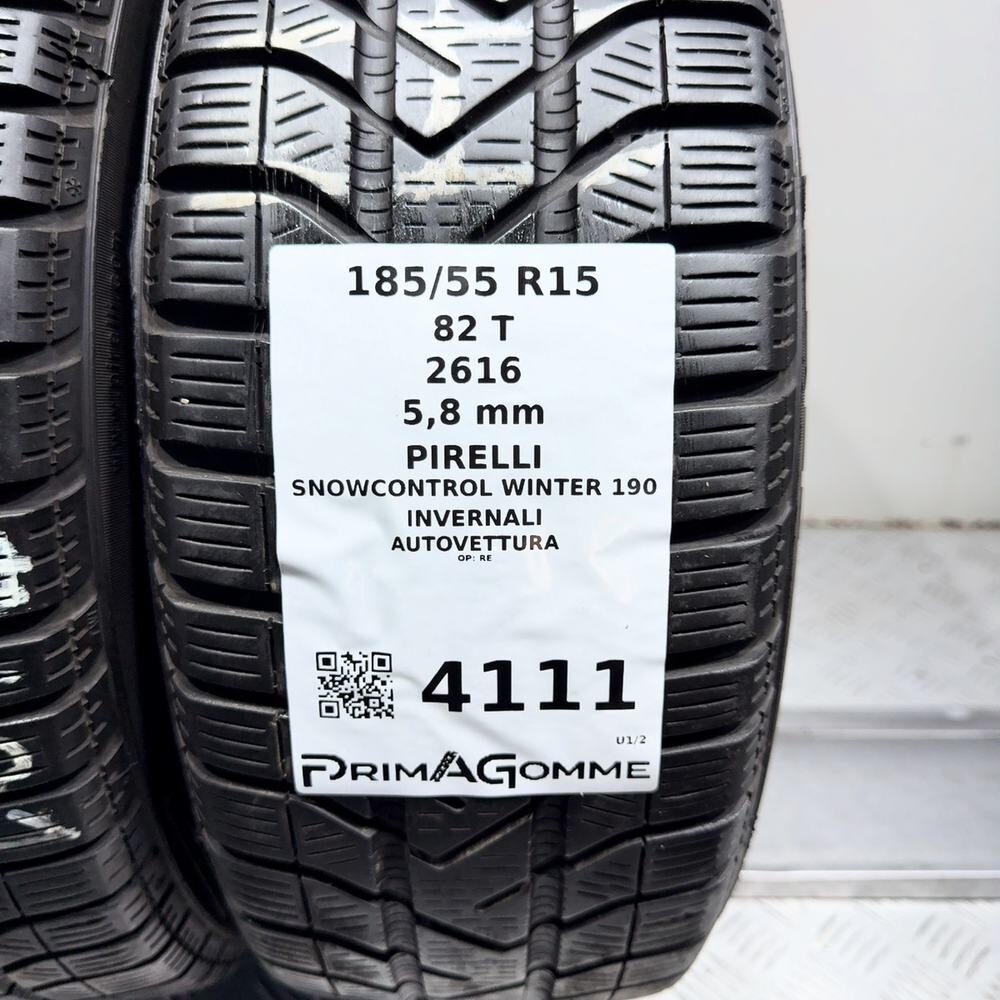 Gomme usate PIRELLI SnowControl Winter 190 185/55 R15 82T – foto 03 | Prima Gomme PIRELLI SnowControl Winter 190 185/55 R15 82T, dettaglio fotografico 3