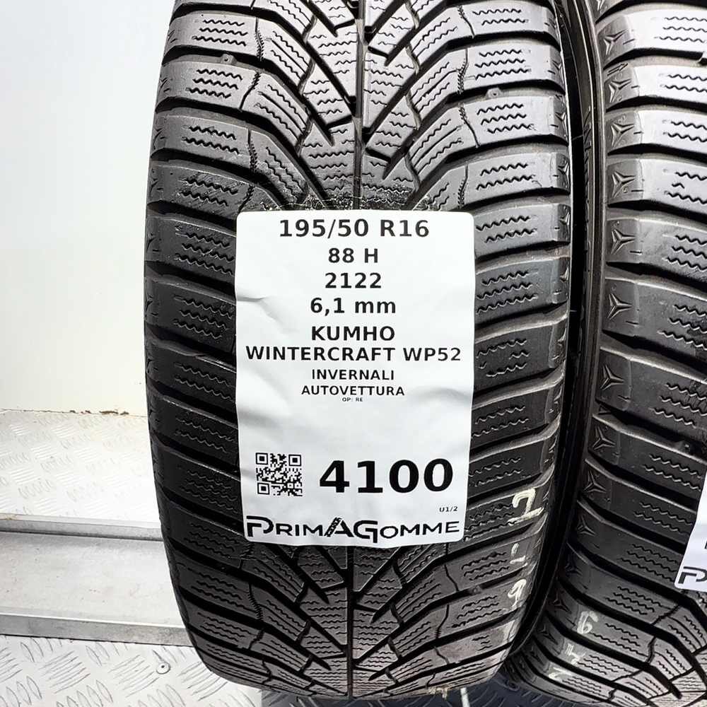 Gomme usate Kumho Wintercraft WP52 195/50 R16 88H – foto 03 | Prima Gomme Kumho Wintercraft WP52 195/50 R16 88H, dettaglio fotografico 3