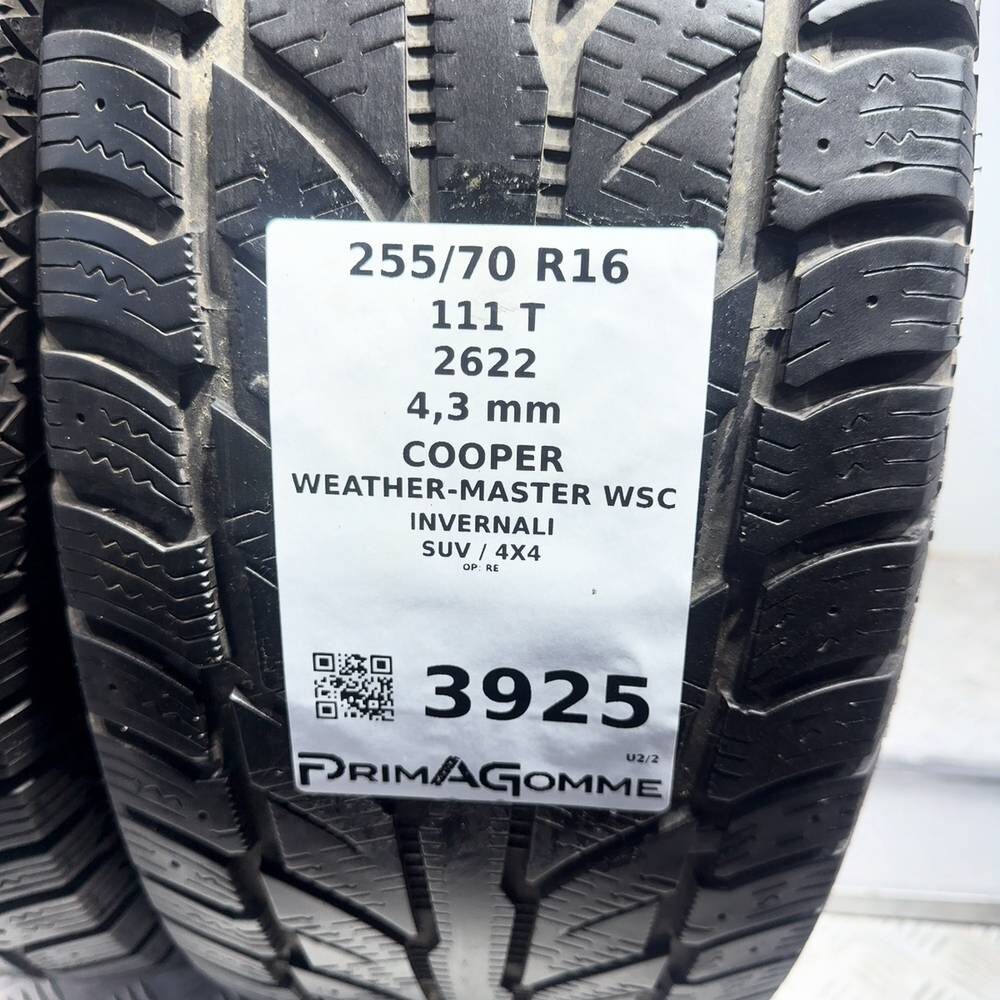 Gomme Usate 255 70 R16 111T Cooper Weather-Master Wsc Invernali | Gomme Usate | PrimaGomme.it COOPER Weather-Master WSC 255/70 R16 111T, dettaglio fotografico 3