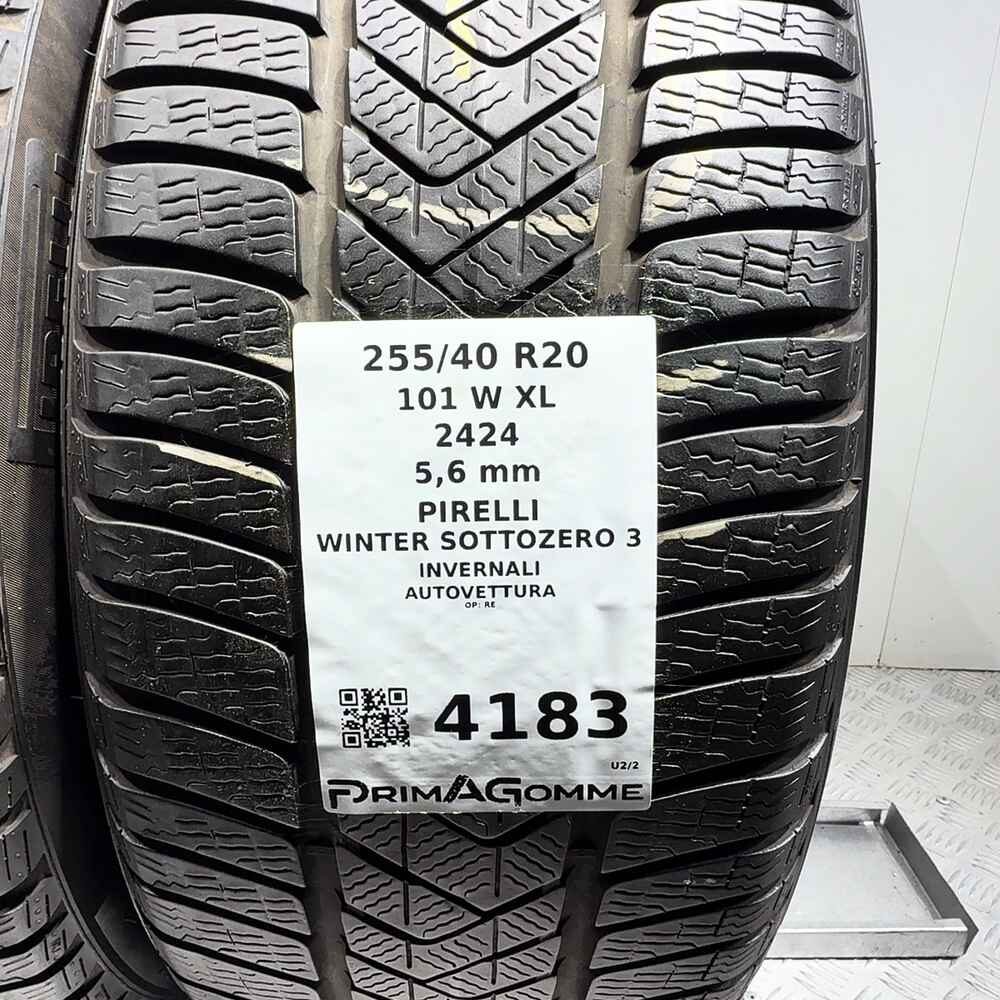 Gomme Usate 255 40 R20 101W XL Pirelli Winter Sottozero 3 80% Invernali | Gomme Usate | PrimaGomme.it PIRELLI Winter Sottozero 3 255/40 R20 101W: fino a 270 km/h, dettaglio fotografico 3