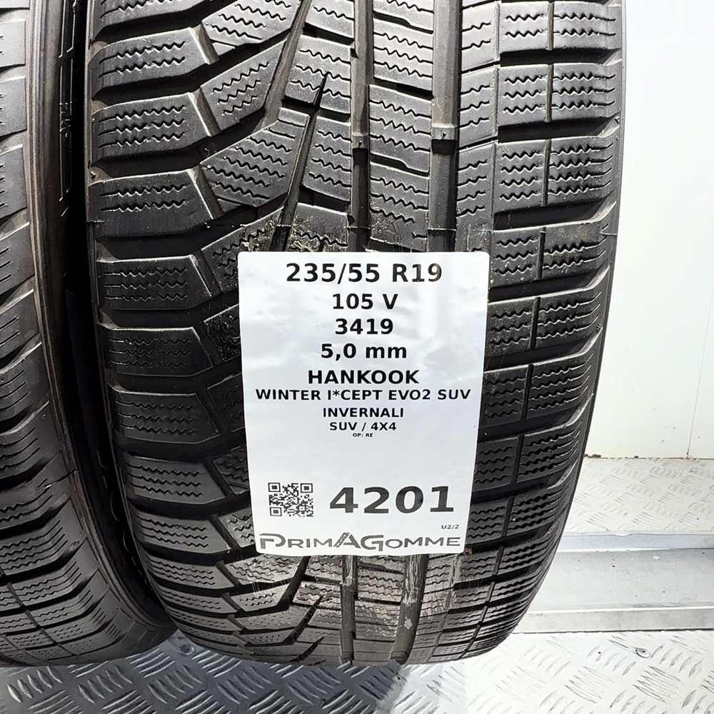 Gomme Usate 235 55 R19 105V Hankook Winter I*Cept Evo2 SUV 71% Invernali | Gomme Usate | PrimaGomme.it HANKOOK Winter I*Cept Evo2 SUV 235/55 R19 105V, dettaglio fotografico 3