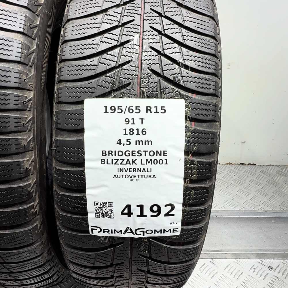 Gomme usate BRIDGESTONE Blizzak LM001 195/65 R15 91T – foto 03 | Prima Gomme BRIDGESTONE Blizzak LM001 195/65 R15 91T, dettaglio fotografico 3