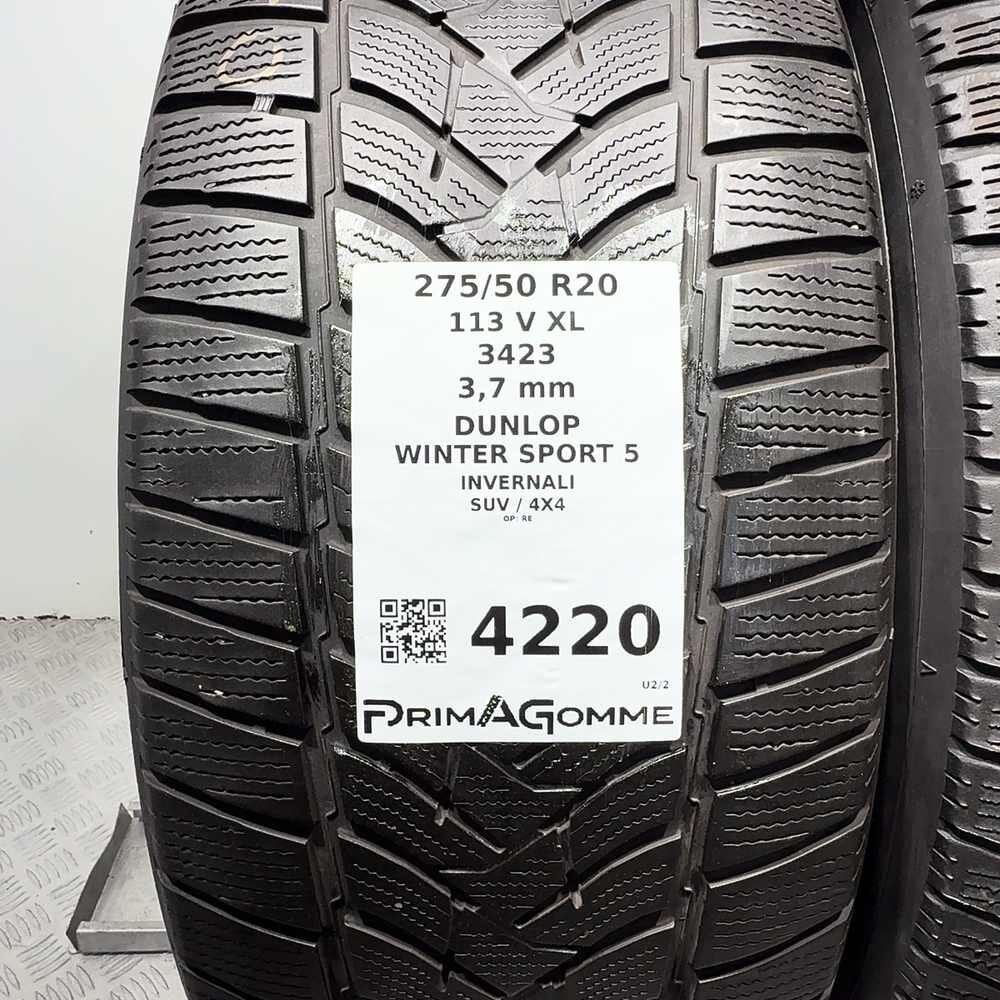 Gomme Usate 275 50 R20 XL 113V Dunlop Winter Sport 5 Invernali | Gomme Usate | PrimaGomme.it DUNLOP Winter Sport 5 275/50 R20 113V, dettaglio fotografico 3